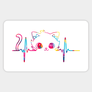 Cute Kitty Heartline Magnet